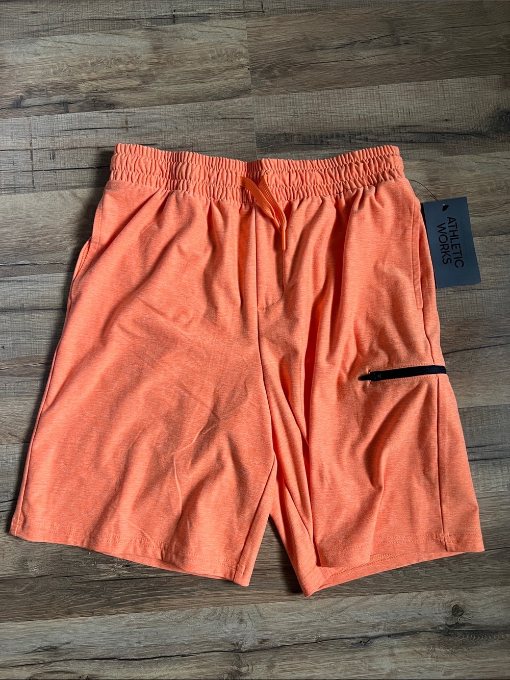 NewAthletic Works kids buttercore Coral-Orange Athletic Drawstring Shorts large